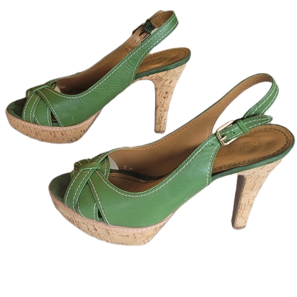 Nine West Leather Platform Slingbacks - Picture 5 of 10